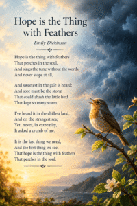 Hope is a thing with feathers by Emily