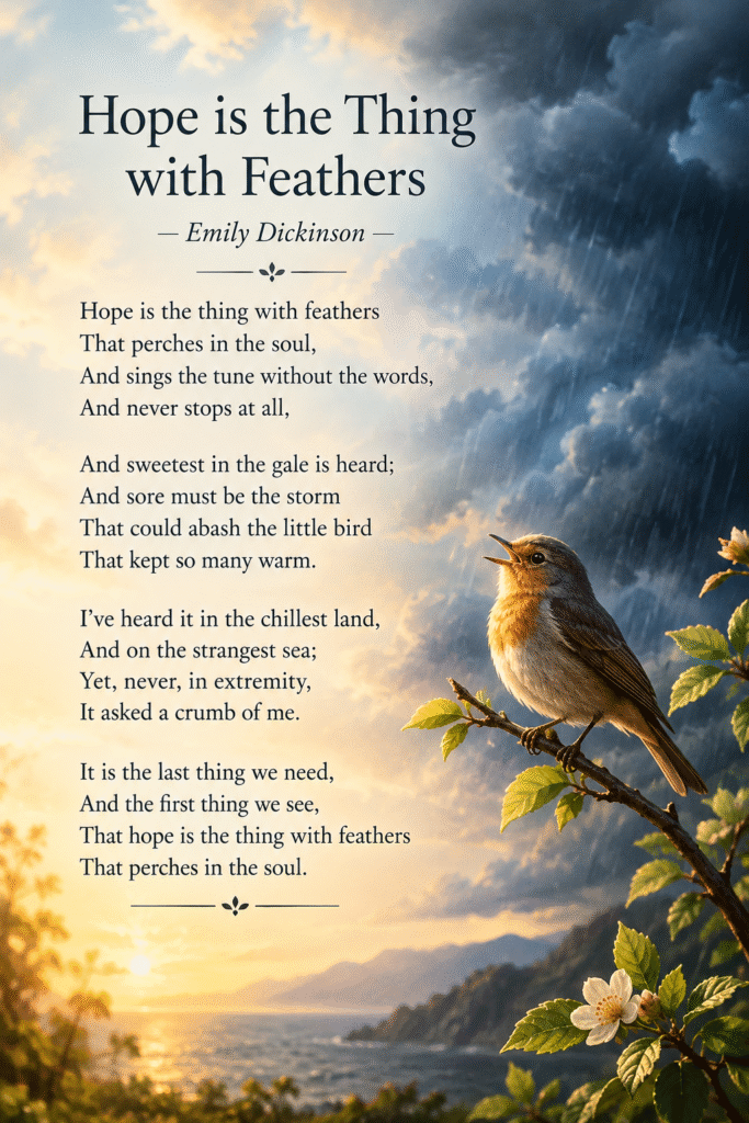 Hope is a thing with feathers by Emily